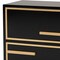 Baxton Studio Giolla Contemporary Glam and Luxe Black Finished Wood and Gold Metal 2Drawer Nightstand 221-12456-ZORO - alternate 2
